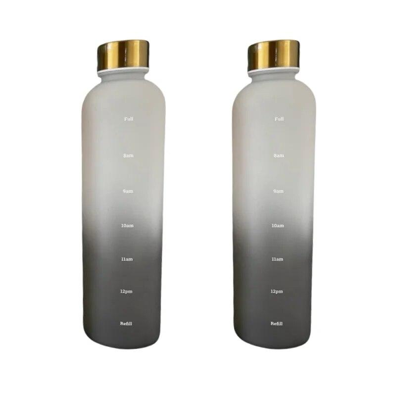 1l láhev s ukazatelem času 32 OZ motivační opakovaně použitelné fitness sporty venku cestování nepropustný matný plast bez BPA