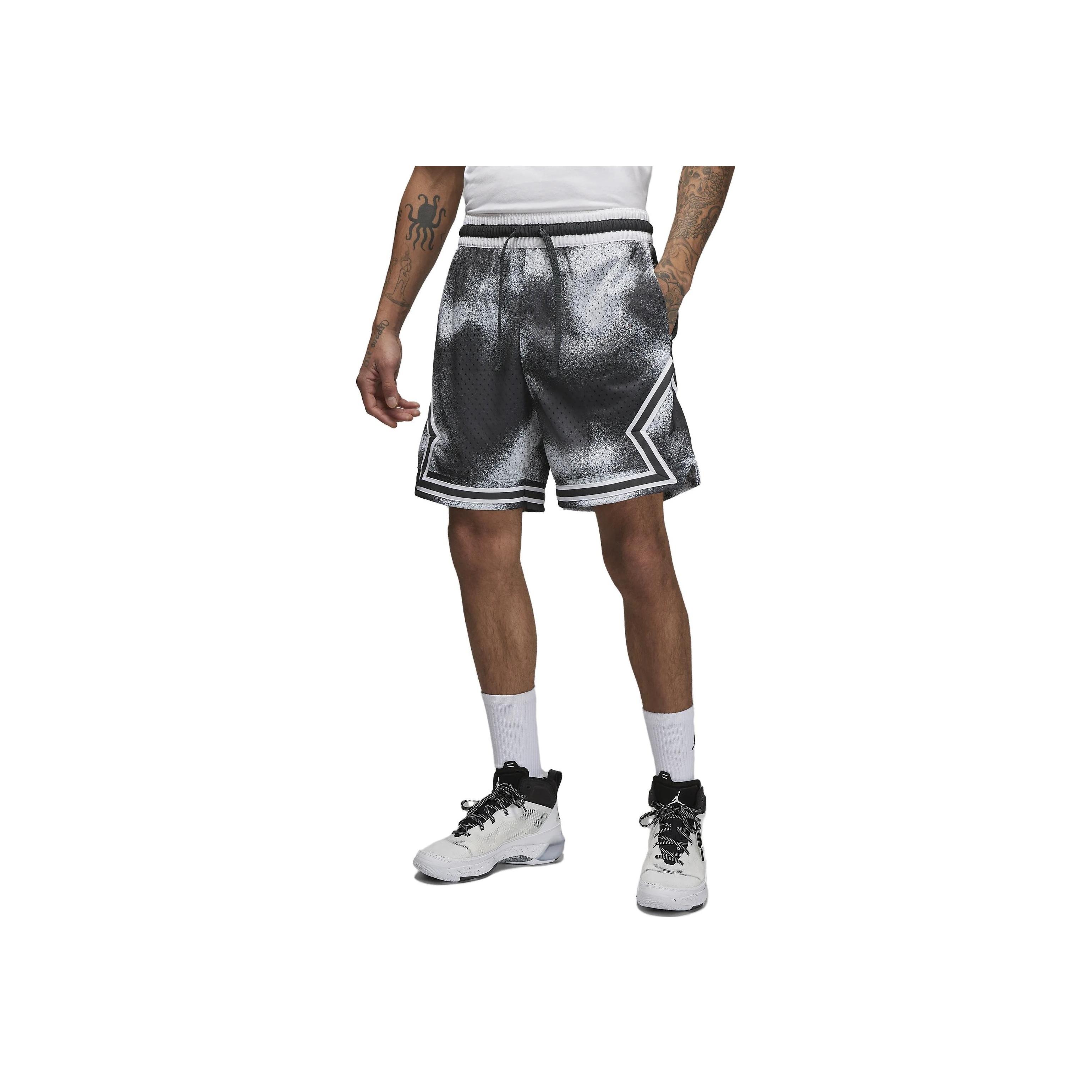 

Jordan Мужские шорты Dri-FIT Sport с вышитым логотипом и принтом в стиле тай-дай, дышащие, на шнурке, черные FB7576-070 M