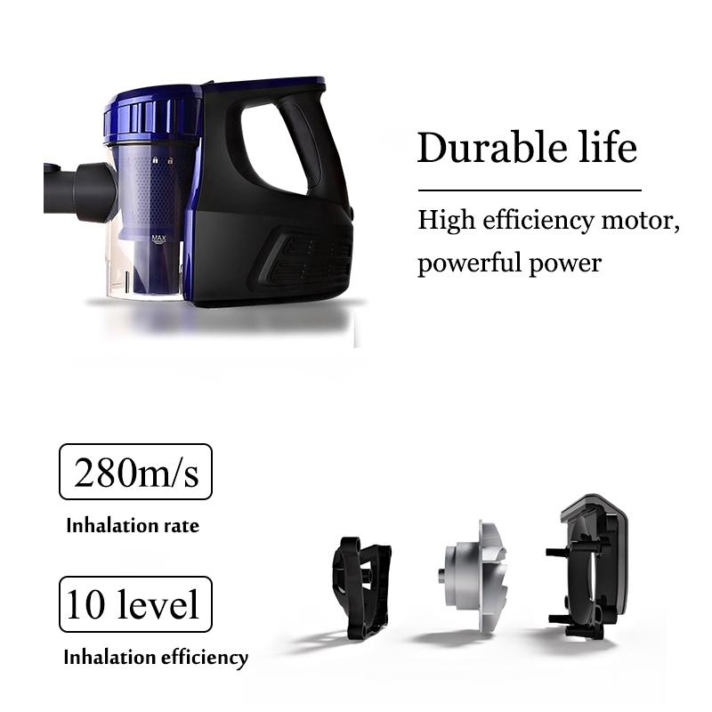 120W 3-in-1 Cordless Vacuum Cleaner Handheld Vacuum Cleaner Recharge Bagless Suction Cleaning Tool Set for Home Car