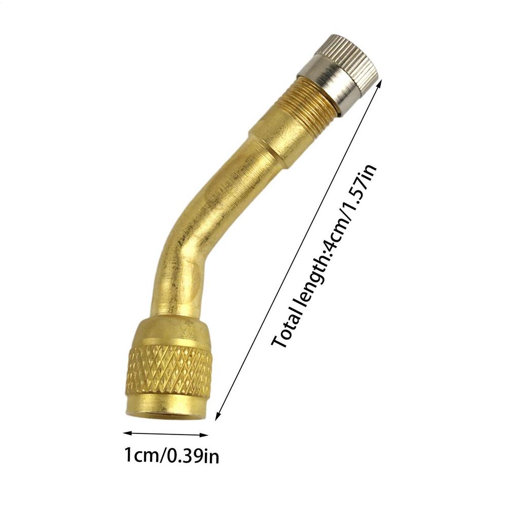 Tire Valve Extension Pole 45/90/135 Degree Angle Brass Auto Air Tyre Valve Extender Adapter For Motorcycle Car Trucks Bikes