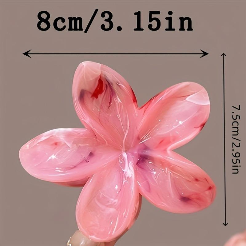 

Women’s Bohemian Floral Hair Clips - Rose Pink & Green Marbled Design, Elegant Hairpins for Everyday, Parties, Hair Accessories розы красного