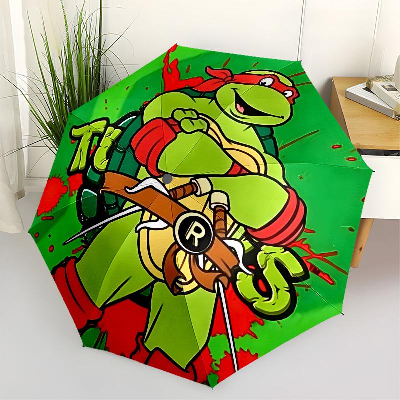 1pc Turtles, Ninja Auto Cute Personality Umbrella | Portable Foldable 8-Rib, Cute Halloween & Christmas Gift for Outdoor, Casual Accessory, Durable Ca