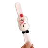 Snowman Santa Wristband With Clap Circle Elk Slap Bracelets  Christmas Gifts