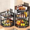 Punch-Free Multi-Layer Stainless Steel Spice Rack - Corner Triangle Shelf for Kitchen Storage