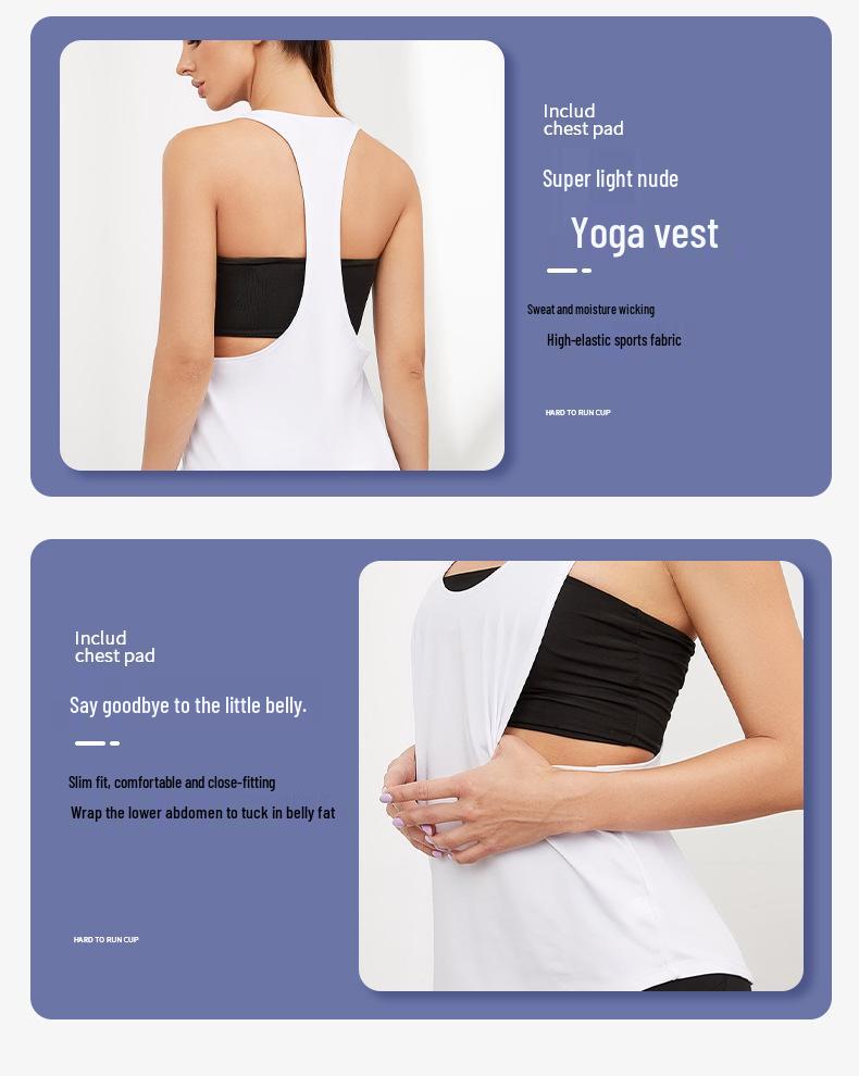 Plus Size Quick-Dry Sleeveless Yoga and Running Tank Top