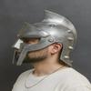Antik Romersk Gladiatorhjälm Handgjord Spartansk Rustning för Cosplay, LARP, Historiska Återuppföranden Samlargåva