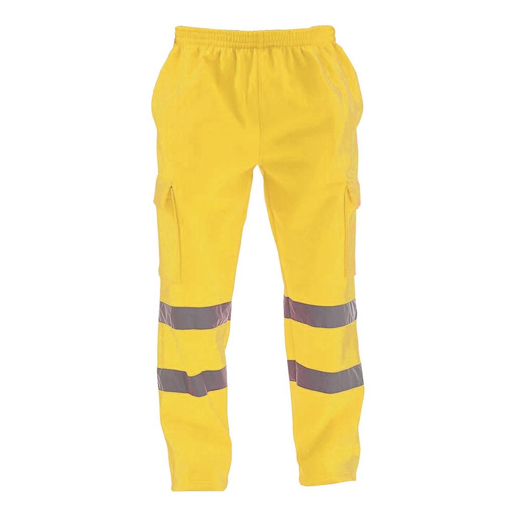 Herrenhose mit reflektierenden Streifen, Sanitär-Arbeiteruniform, Fleece, lässige Sporthose