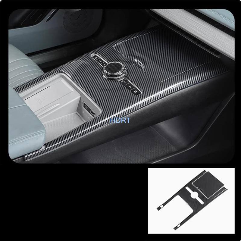 For Geely Galaxy E8 2024 + Car Styling Carbon Fibre Interior Rear Air Vent Outlet Gear Shift Window Control Panel Cover Sticker