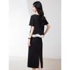 Women's Summer Beaded Color Block Two-Piece Set