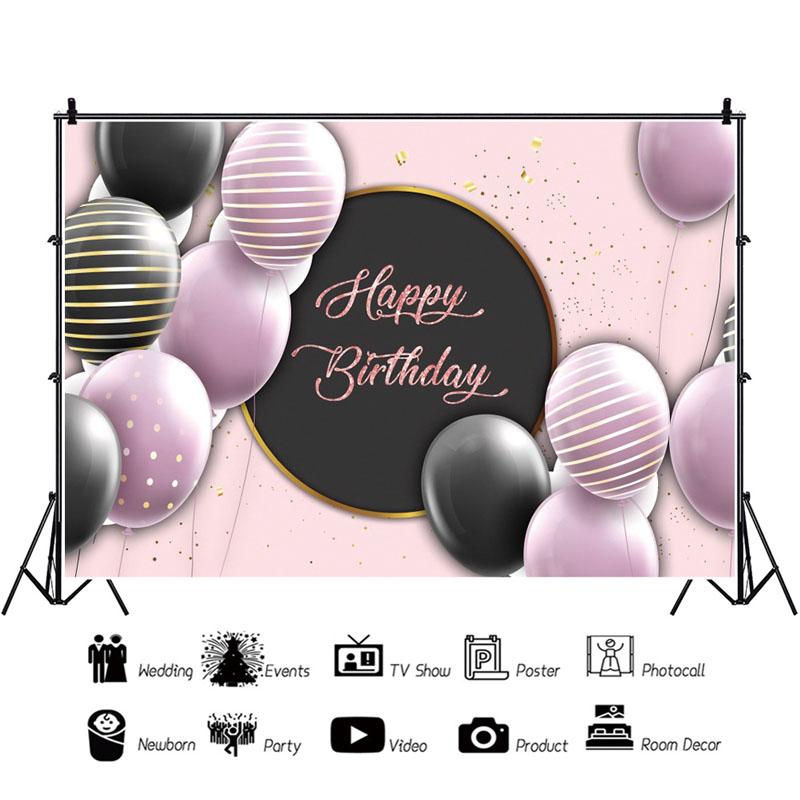 Grattis på födelsedagen Bakgrund Banner Bakgrund Tyg rekvisita Party Dekorera