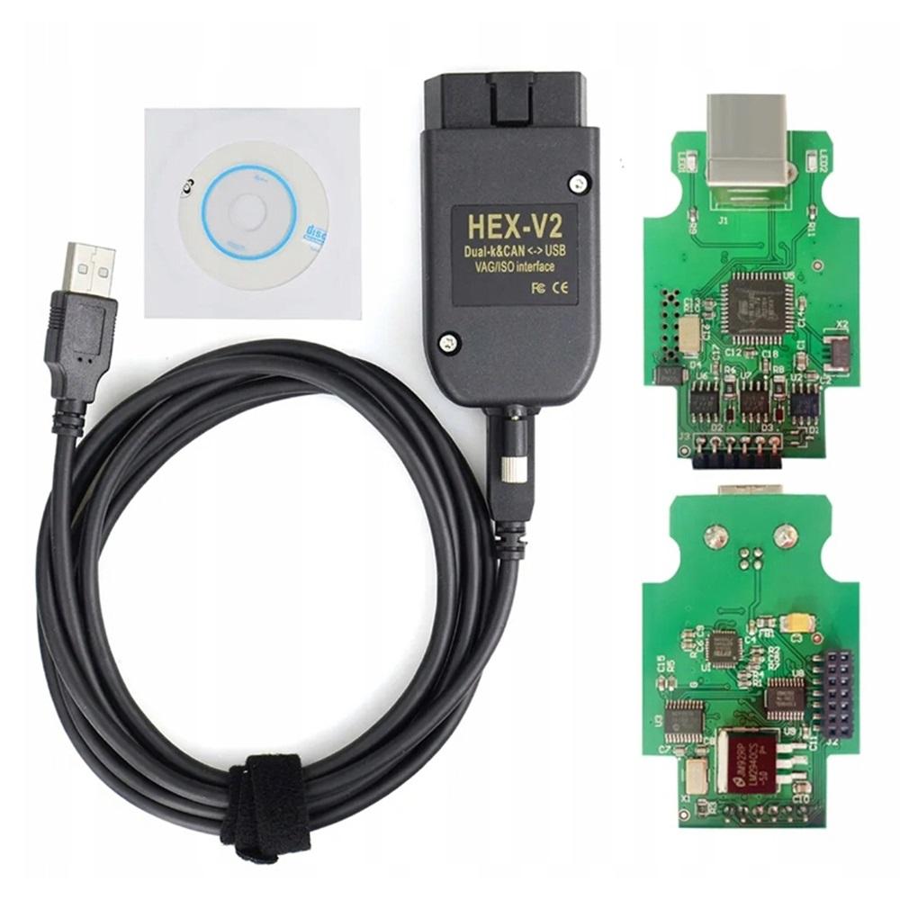 Interface Cable VAG H-EX V2 25.3 ENG 24.7PL Atmega162 FT232 K+CAN VCDS OBD2