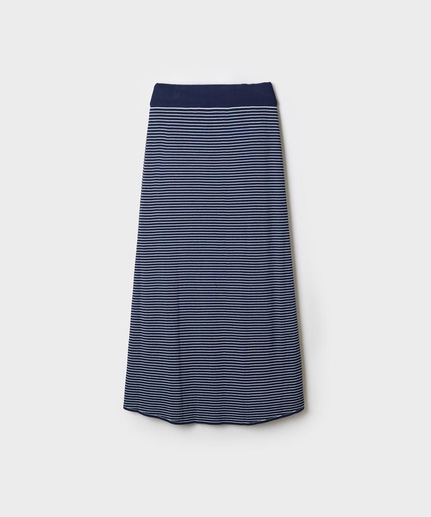 Seupao Striped Long Knit Skirt_Spwkg37G01