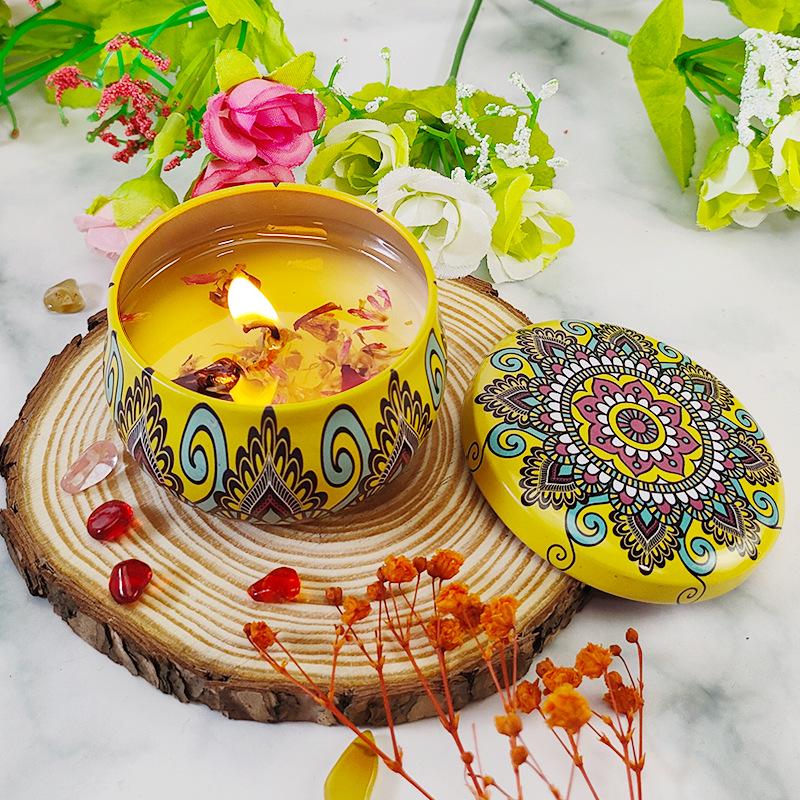 Scented Soy Candle - Romantic Fragrance with Dried Flowers, Ideal for Weddings, Valentine's, Birthdays, and Home Décor
