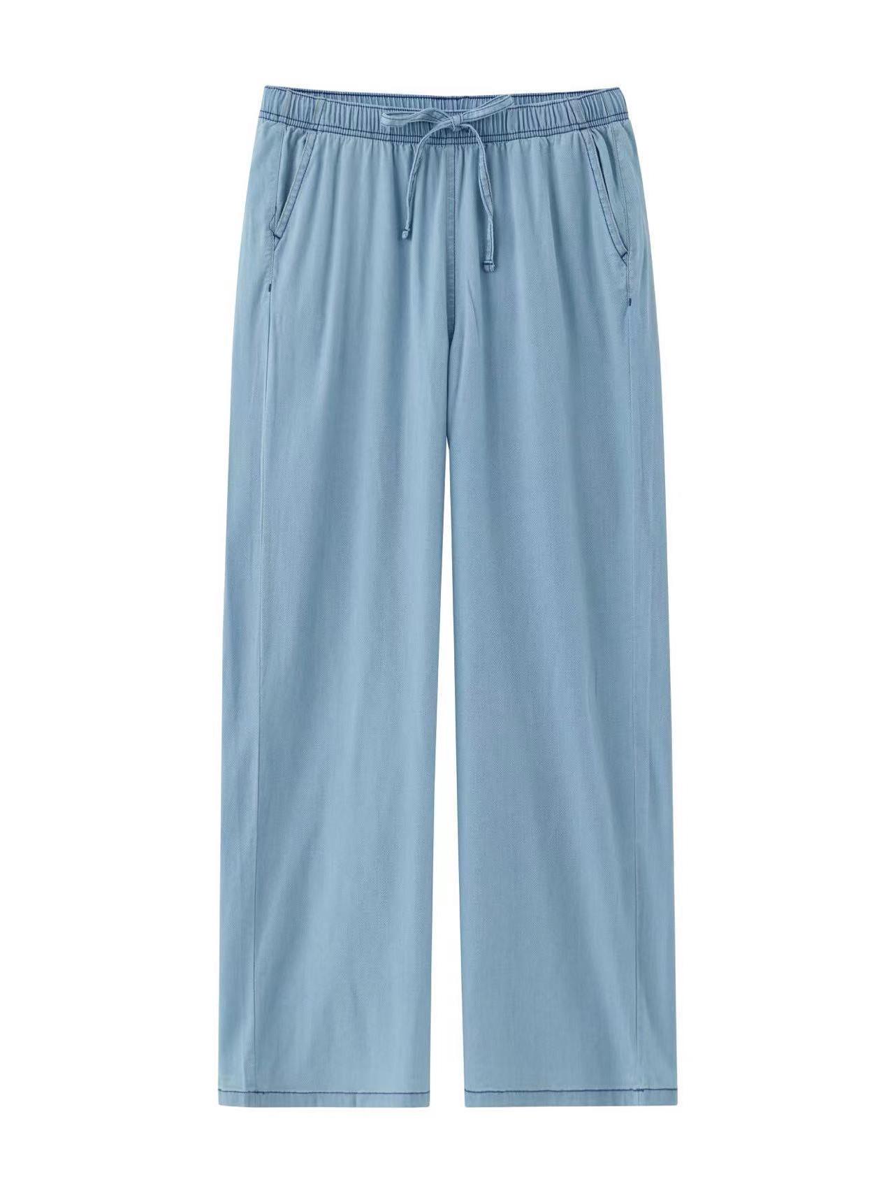 

Женские летние джинсы из лиоцелла тенселя на кулиске Medium светло-синий