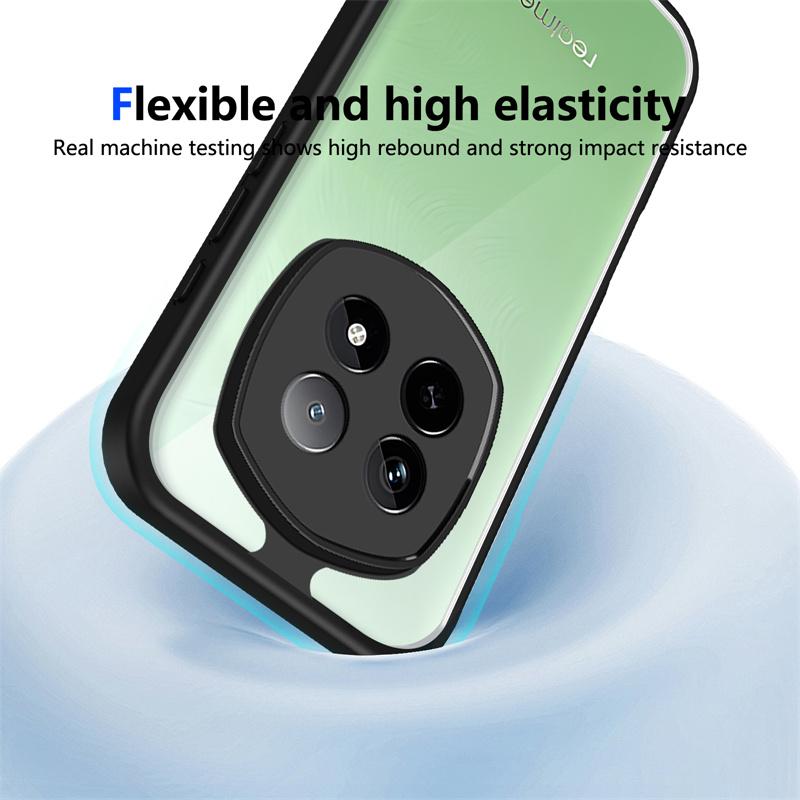 Realme P2 Pro 5G RMX3987 Case Shockproof Silicone TPU Bumper Clear Back Hard Cover Matte Phone Case for Realme P2 Pro 5G RMX3987