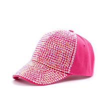 Neue Mode Damen Diamant-Inlay Kappe Frühling Sommer Hip Hop Kpop Tanz Baseballkappen Einfach Unifarben Party Straßenhut