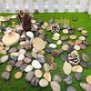 Natural Yuhua Cobblestone Pebbles for Fish Tanks - Small White & Colored Decorative Stones for Turtle Tanks & Landscaping