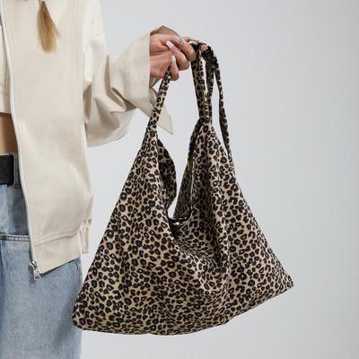 Tasche mit Leopardenmuster – Herbst/Winter Trend, Lässig, Großes Fassungsvermögen, Vielseitige Schulter- & Umhängetasche für Studenten und Pendler