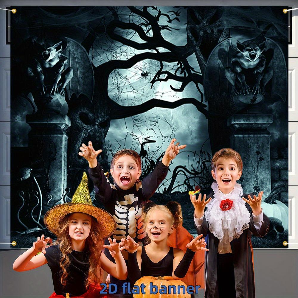 2D Flat Banner, 1 Piece Halloween Happy Garage Door BannerDJH