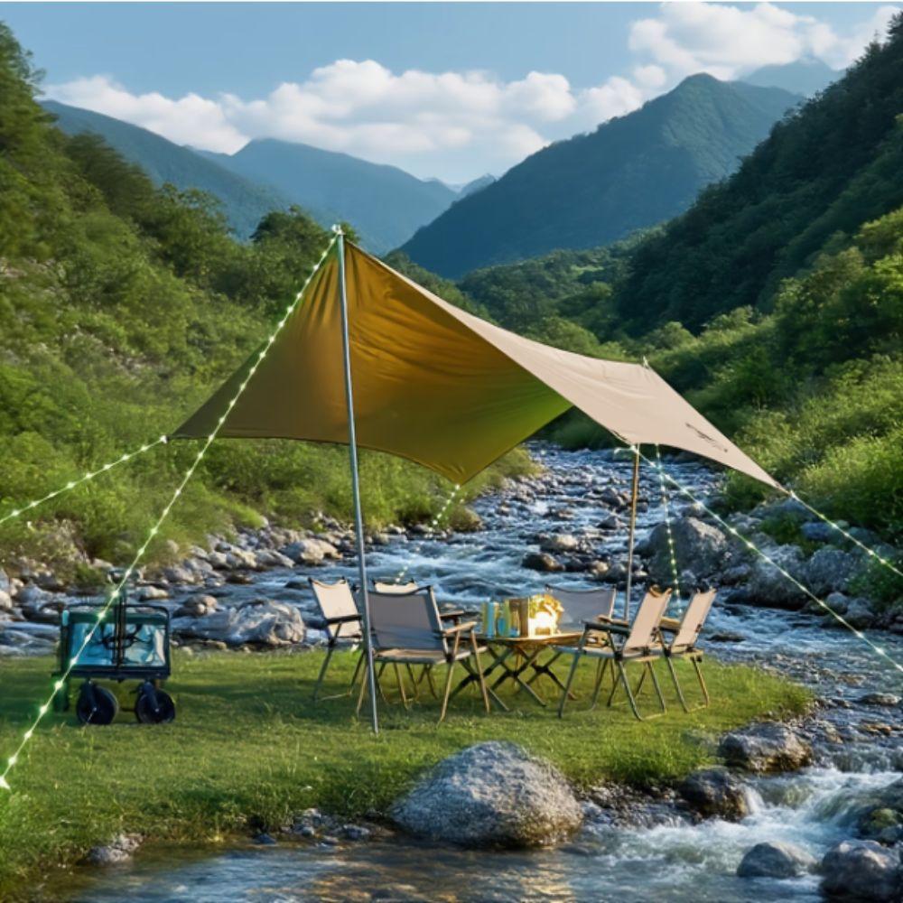 Reflective Tent Guy-line Light Windproof Camping Rope Light 2-In-1 LED Rope Light Tent