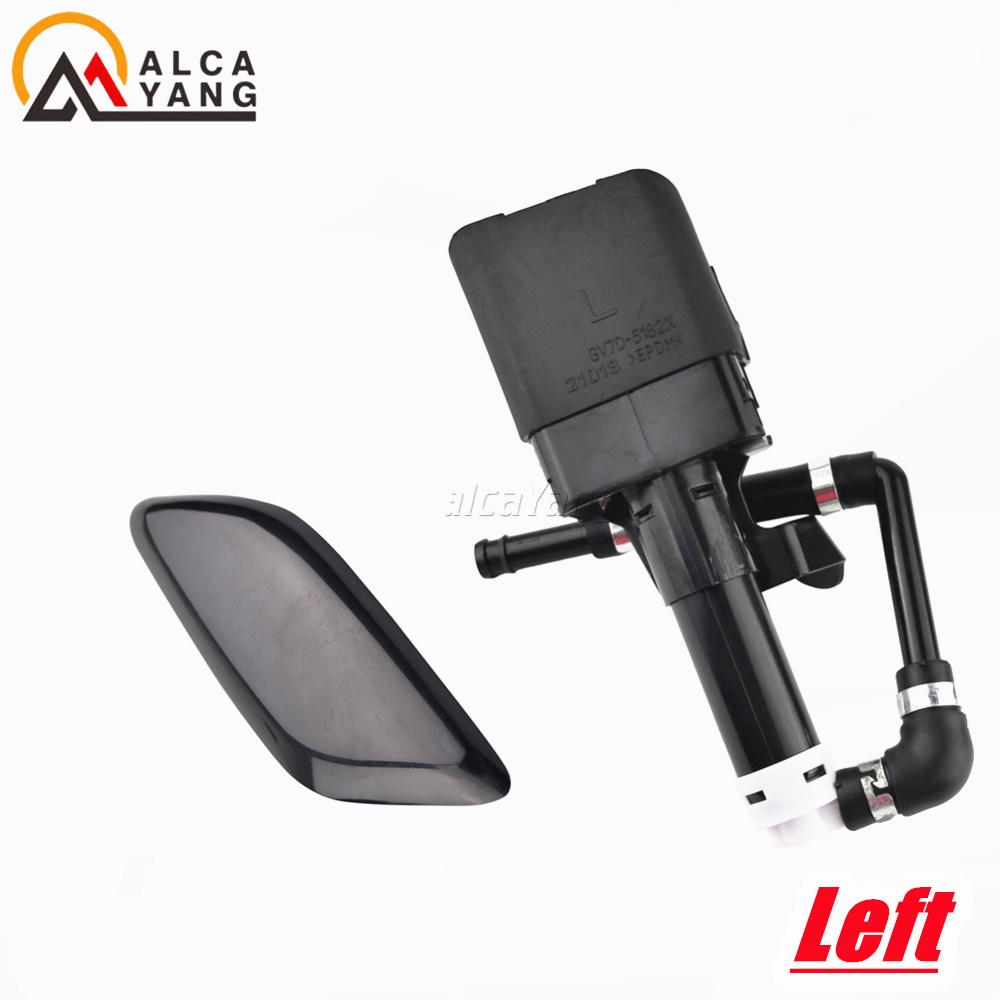 Front Headlight Washer Lift Cylinder Spray Nozzle Jet & Cover Cap For Mazda 6 2009 2010 2011