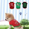 New Pattern Tricolor Christmas Dog Clothing Cotton GreenT Shirt Puppy Costume