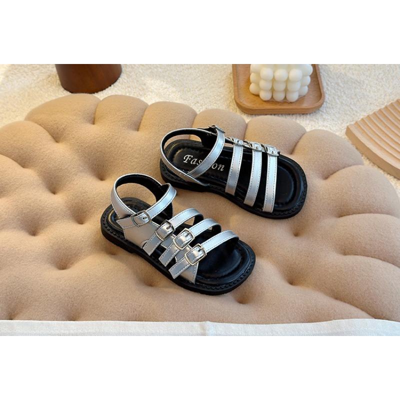 New Summer Kids' Roman Sandals - Korean Style Hollow-Out Princess Sandals for Girls & Soft Sole Beach Sandals for Boys