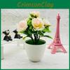 Blossom Miniatur-Rosenpflanze Künstliche Seidenblumen Heimdeko Ausstellung Büro
