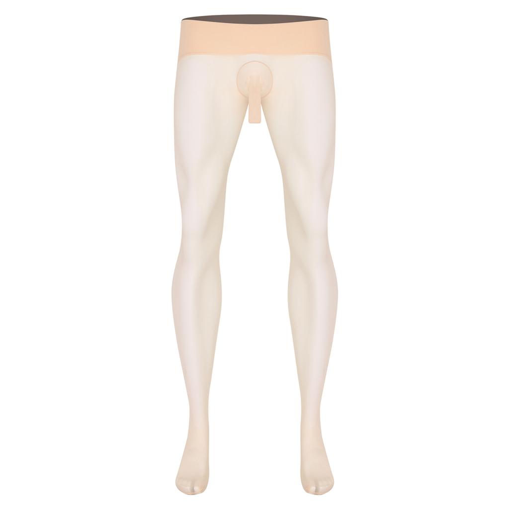 Herren Ultra Dünne Dehnbare Strumpfhosen Strümpfe Hoher Bund Nahtlos Durchsichtig Leggings Nachtwäsche