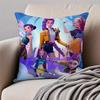 Popular Virtual American Band HHUNTRX Cushion Cover Pillowcase Antidustmite Invisible Zipper Short Plush Sofa Cushion
