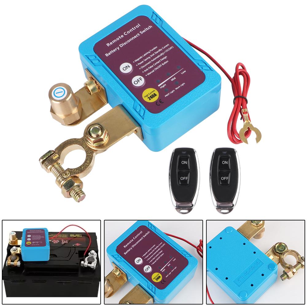 Kill Switch Control Switch Leakage Protection Automatic Power Shut Off Switch Remote Battery Disconnect Switch 12V 240A For Auto