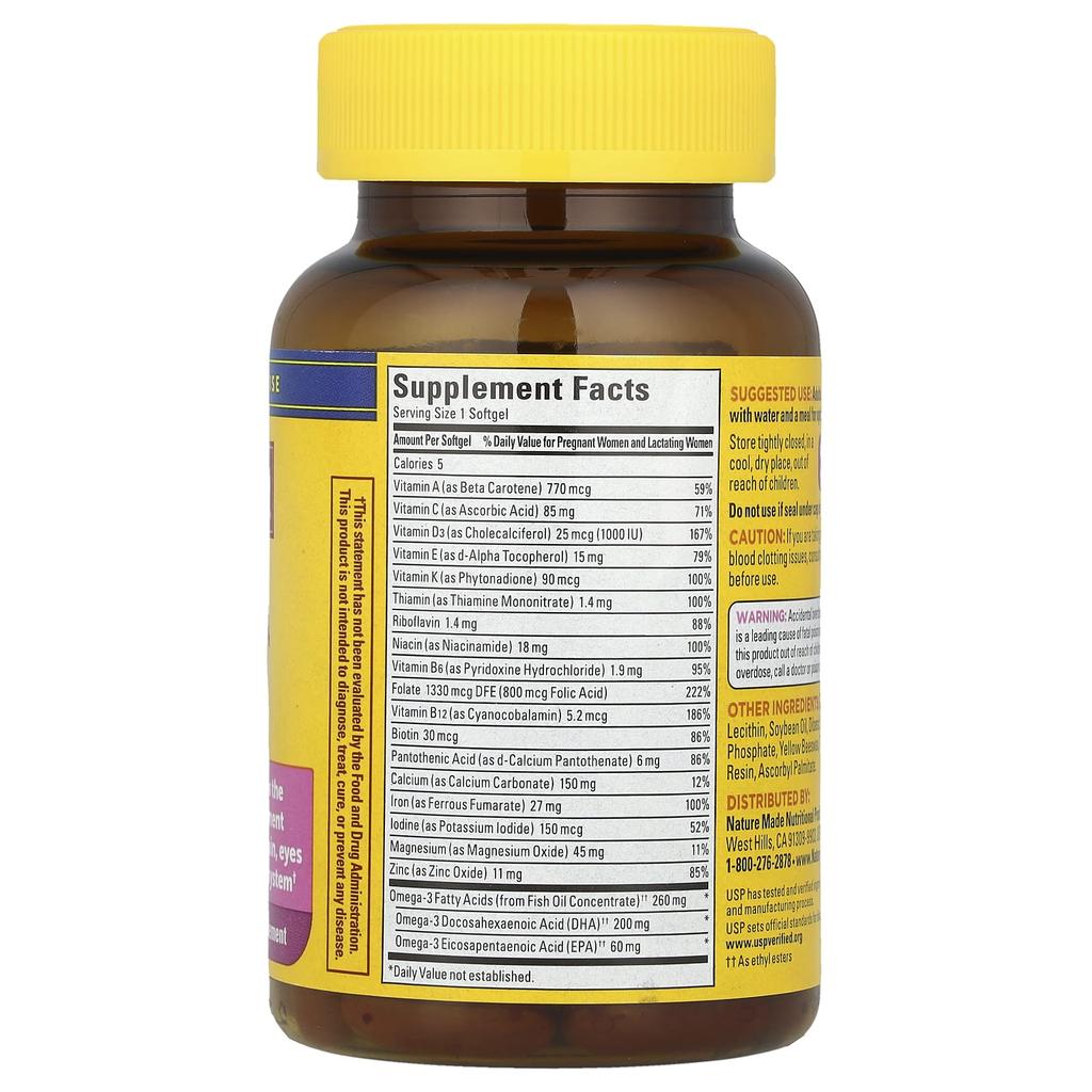 Folic Acid + Dha for Pregnant Women, 60 Softgels