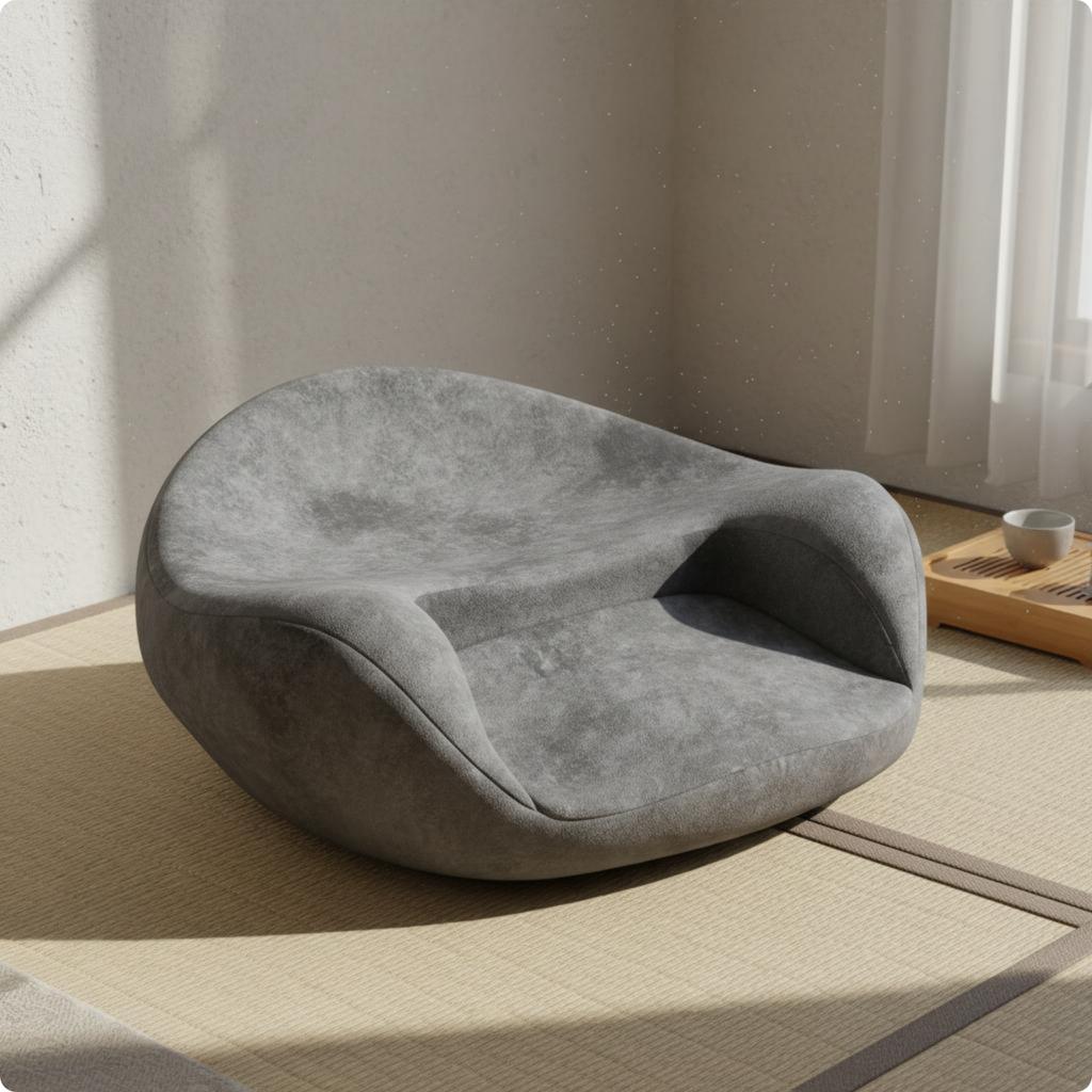 Memory Foam Meditation Cushion Anti-Slip Bottom Backrest Seat Cushion Round Floor Pillow Velvety Floor Pillow Low-Height