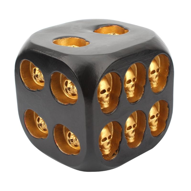 Halloween Skull Dice Skeleton Face Game Dice Resin 6 Sided Board Game Dice Novelty Party Toy Home Decorations