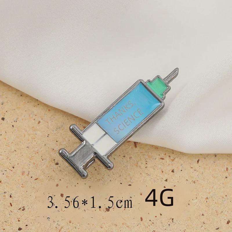 Epidemic Prevention Brooch: Cute Doctor/Nurse Pin, Personalized Fashion Alloy with Oil Drop Design