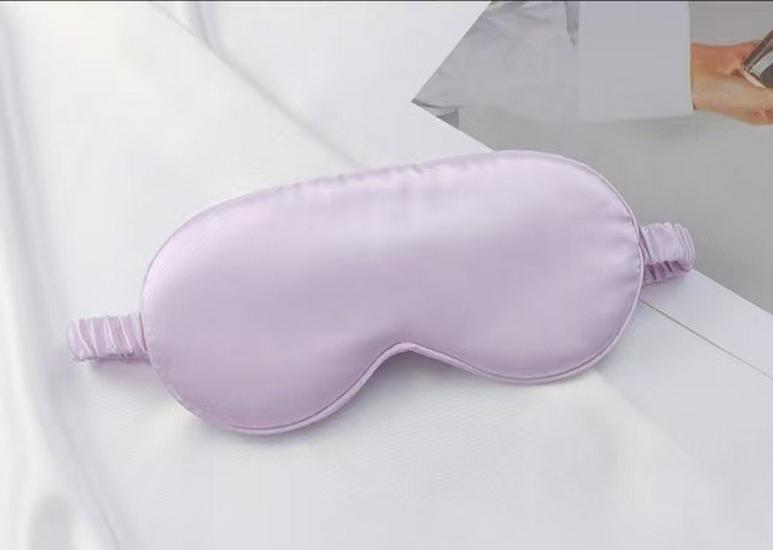 Double-Sided Faux Silk Blackout Eye Mask - Elastic Sleep & Travel Mask with Printed Design