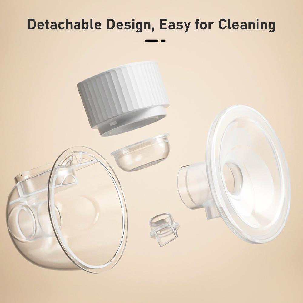 2PCS Hands Free Wearable Invisible Breast Pump Portable Painless Low Noise Electric Feeding Pump