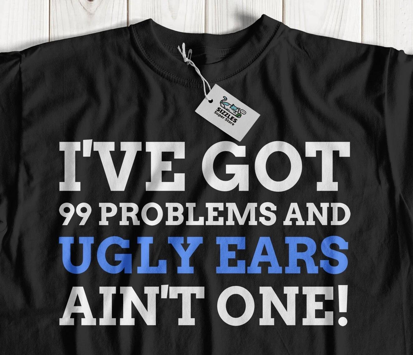Unisex Funny Pinned Ears Surgery T-Shirt Otoplasty & Ear Correction Gifts L
