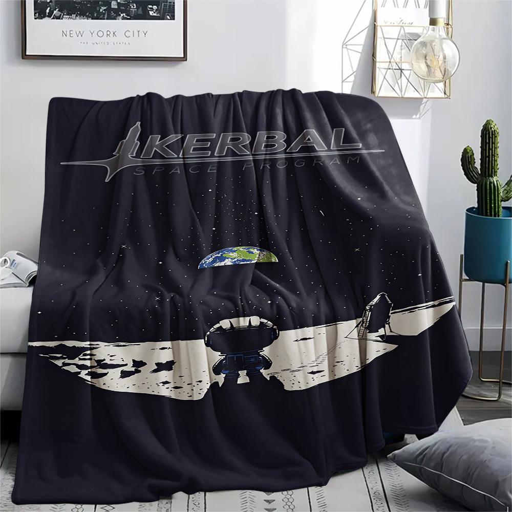 1Pc Alien Earth Print Flannel Blanket, High Quality Comfortable for All Seasons, Home Decor, Warmth and Comfort, Perfect for Christmas Gifts