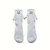 Holding Hands Socks Magnetic Couple Gifts, 3D Cartoon Eyes Funny Hand In Hand Tube Socks for Valentine's Day Christmas