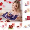 Creative Valentine's Day 3D Greeting Card with Envelope Craft Greeting Cards Pop Up Ornaments Blessing Cards Festival