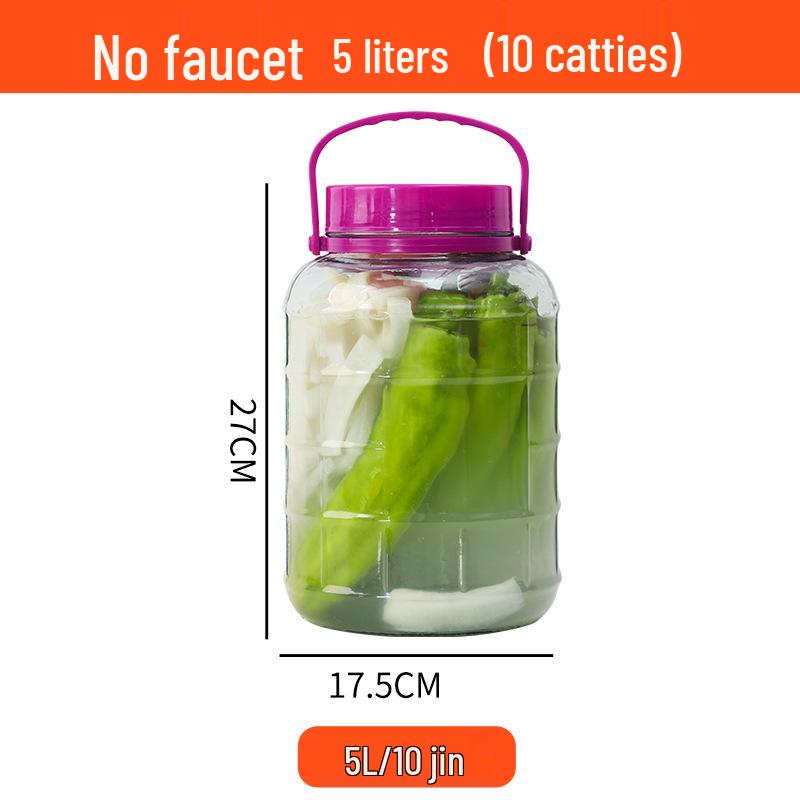 Sparkling Wine Glass Jar - Large Mouth Household Container, Perfect for Pickling, Kimchi, and Sealed Storage