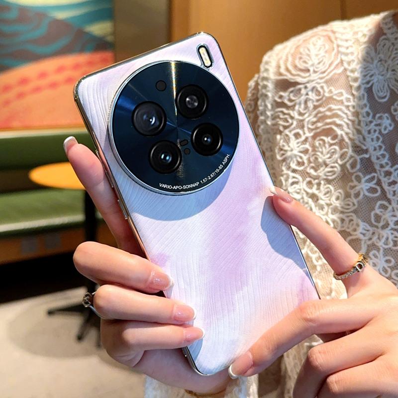 For VIVO X200 X200 Pro X200 ProMini Plating Watercolor Brilliant Texture Drop Resistant Fingerprint Phone Case