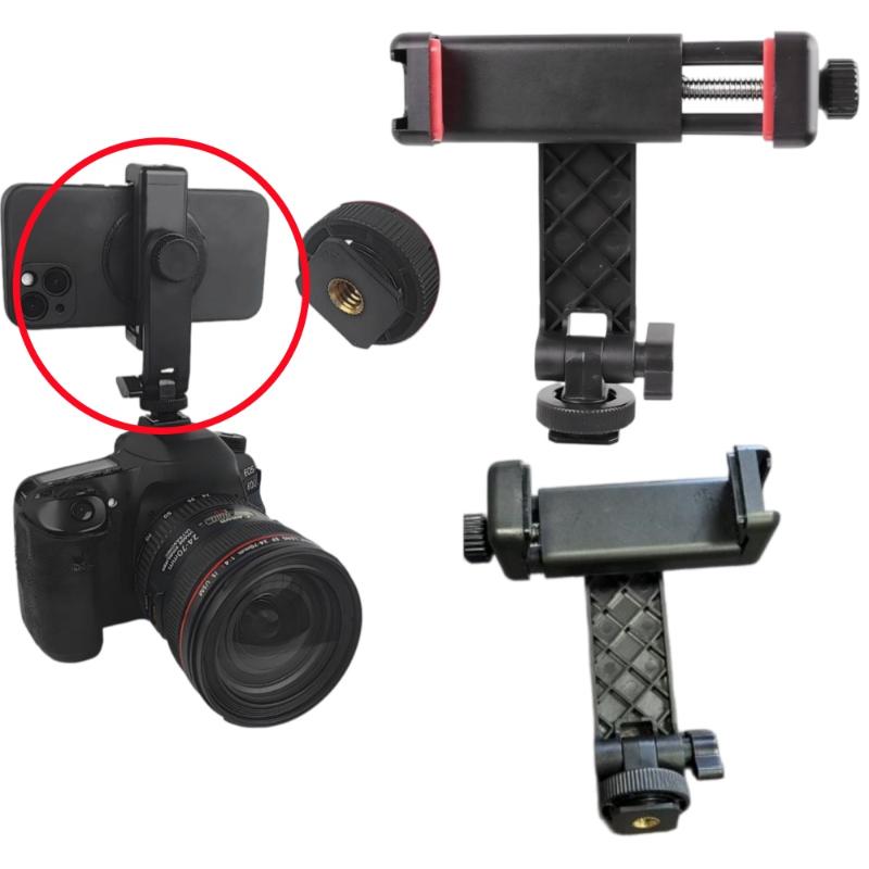 1Pcs Smartphone Clip Holder Tripod Phone Mount With 1/4 Inch Screw For Mobile Cellphone Recording Clamp Support