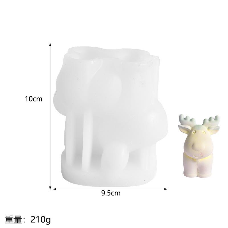 3D DIY Christmas  Silicone Candle Soap Epoxy Resin Wax Mold Silicone Cake Chocolate Making Christmas Gift Home Party Decoration