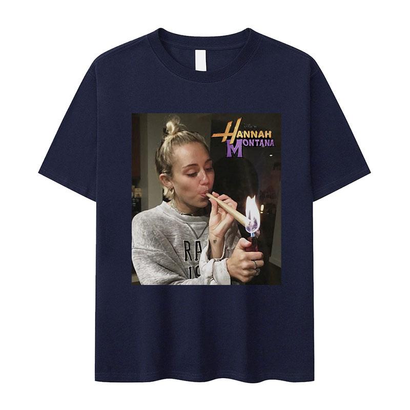 2026 Miley Cyrus Funny T Shirt Hannah Montana Aesthetic Vintage T-shirt Men Women Summer Oversized Polyester Tshirt Tops Clothe