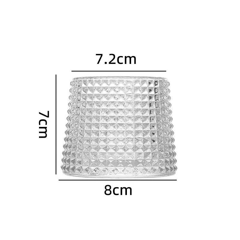 European Style Thickened Transparent Glass Candle Holder Ornament