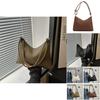 Trendy Women's Medium Size Woven Texture Underarm Bag Fashionable Casual Handbag