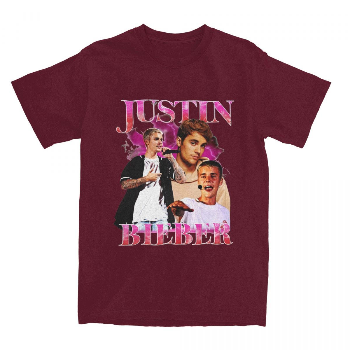 Мужская футболка Джастина Бибера, сумасшедшие футболки из чистого хлопка, футболка с круглым вырезом и коротким рукавом, летняя одежда L