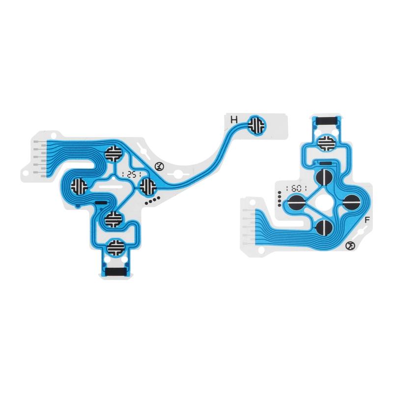 10 Pieces Conductive Film Controller Keyboard Flex Cable 030 040 050 Circuit Board Replacement Buttons Tape for